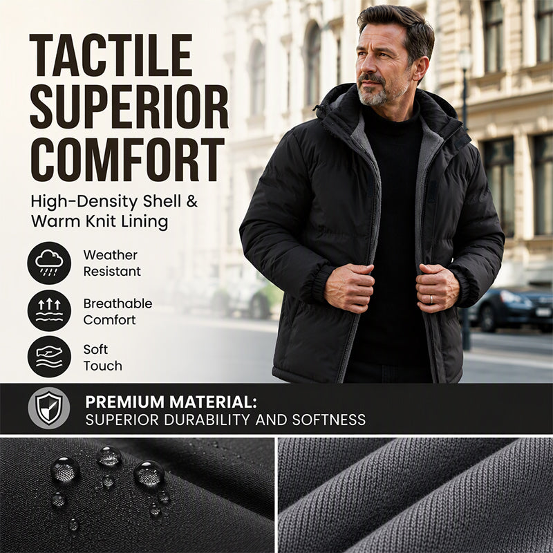 Men's Winter Thermal Windproof Hooded Jacket